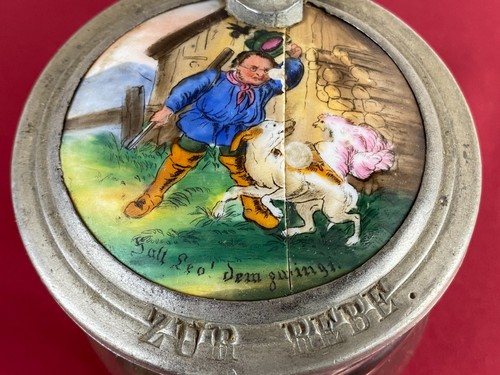 Antiker humpen krug glas - humpen,