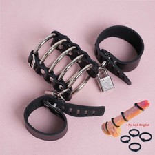 Männlicher 2 Typ Penisring Ballstretcher Hodensack Hodenring Fetisch Sklave BDSM