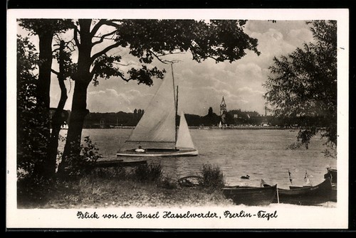 Berlin tegel blick von der - ak,