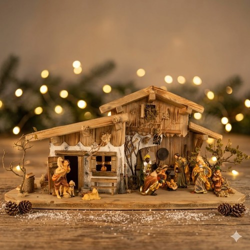 Prachtvolle weihnachtskrippe - prachtvolle,