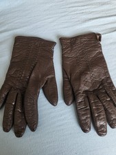 dunkelbraune  Lederhandschuhe .. kurz