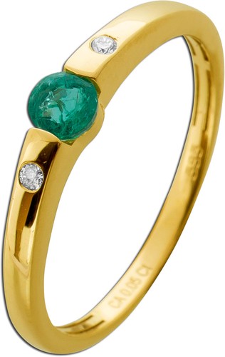 Smaragd ring gold 585 14k - smaragd,
