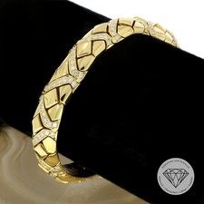 Wert 23.100,- Brillant Glieder Armband 4,00 ct 750 / 18 Kt Gelb Gold 18 cm xxyy