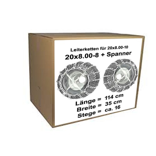 20x8 schneeketten spanner - 20x8.00-8, schneeketten+spanner