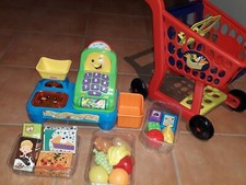Fisher Price Lernspass Kasse mit original Zubehör und zusätzlich einen Einkaufs-