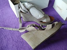 Schicke Damen Schuhe 40 Leder/Canvas NP:119,00