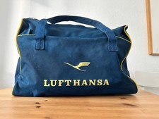 Lufthansa Retro Vintage 60er, Reisetasche Hand Bag Travel BlauGelb  50x20x30cm 