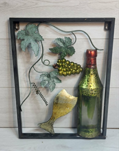 Metall wein wandbild - wein,