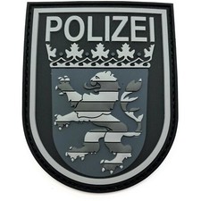 Polizei Hessen Black Ops Rubber Klett Patch