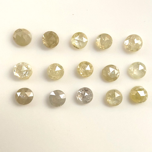 Natural diamond lot rund rose - natural,