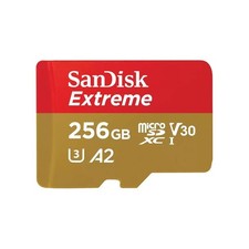 Sandisk microSD Speicherkarte 256GB 190MB/s A2 UHS3 V30 inklusive SD- Adapter