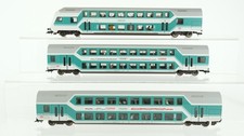 Fleischmann H0 Konvolut Doppelstockwagen  Doppelstocksteuerwagen mint-grau DB