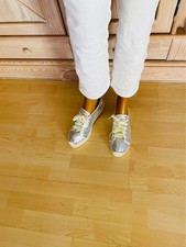 Replay espadrilles Silber mit Plateau Sohle Gr 39