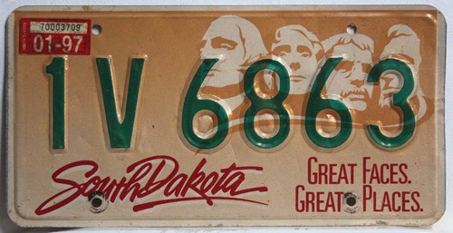 South dakota nummernschild usa - dakota,