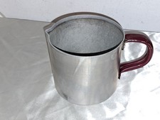 Kännchen Kane Metallschütte Messbecher antik Aluminium mit Griff alt Vintage
