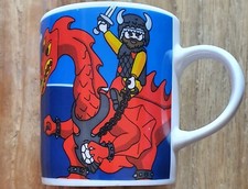 Playmobil Henkelbecher, Tasse, Becher, Sammeltasse, Ritterburg-Ritter auf Drache