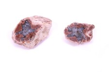 2 tlg. Set Mineralien Sternachat Achat geschliffen Fundort Sachsen