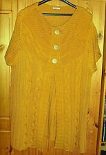 Damen - Strick - Longjacke  curry, " John Brawne ", Gr. 48/ 50, neu