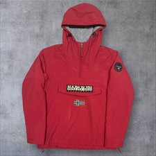 Herren Napapijri Rainforest 1/4 Zip Kapuze Winter Thermo Jacke (Größe L) S710