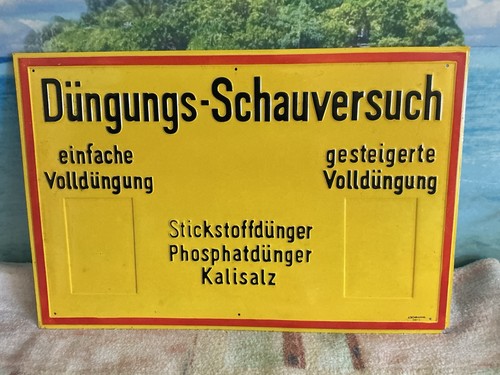 Blechschild,gelb,selten,50x33c