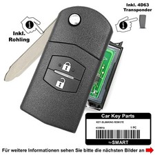 Schlüssel Ersatz Fernbedienung 433MHz für Mazda 2 DE 3 BL 5 6 GH MX-5 CX-7 CX-9