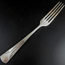 WMF Menügabel Modell 34 Würfelmuster Albert Mayer Entwurf Jugendstil 20,2cm