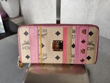 Original MCM Geldbörse Portemonnaie pink beige