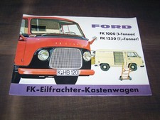 TOPRARITÄT Herrlicher Prospekt Ford FK 1000 1250 Transit von 1958 !!!