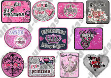 ✿ ROCK PRINCESS Prinzessin ✿ Mädchen Applikationen FLICKEN Aufnäher 11 St. NEU ✿