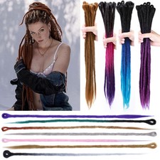 Lang wie Echthaar Dreadlocks Halloween Hippie Zöpfe Dreads Locs Haarverlängerung
