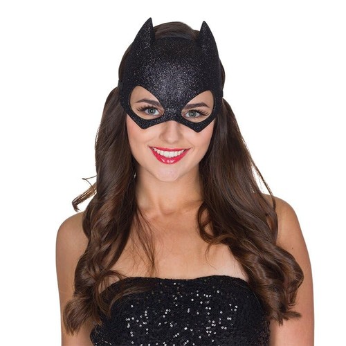Catwoman maske schwarz glitter - maske,