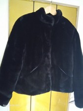 Damen Kunstfelljacke Schwarz