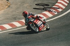 Jacques Cornu -Schweiz- Motorrad-WM Pilot 1980-1992 - pers. signiertes Foto 1990