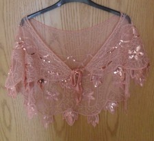 Damen Spitzen Cape Stola Schal