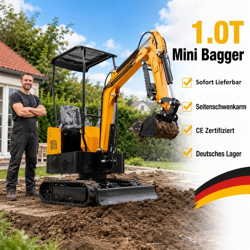 Minibagger diesel bagger - 1,0t,