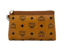 MCM Visetos Etui Pochette Mini Bag Kosmetiktasche Small Cognac Tasche Logo