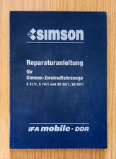 Original Reparaturanleitung für Simson-Zweiradfahrzeuge - IFA mobile