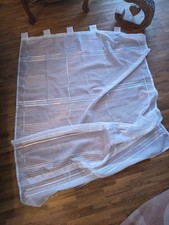 Scheibengardine Raffstore Vorhang Weiß Voile 100cm x 140cm