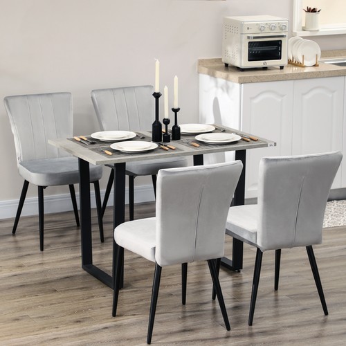 Homcom esszimmerstuhl 4er set - homcom, esszimmerstuhl,
