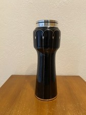 Sehr schöne Wiener Jugendstil Glasvase mit Silber Ornamenten,Höhe 27,5cm