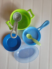 Kinderkochgeschirr, Küchenspielzeug, Zubehör Kinderküche, Plastik, 6 Teile