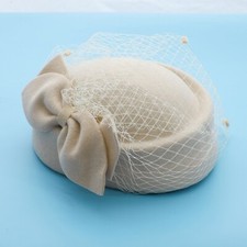 Frauen Hut Bogenknot Derby Schleier Baret Requisiten Kappe Show Filz Elegant