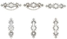 Antik Möbel Beschlag Griff Gründerzeit Ring Möbelschild Möbelgriff Messing