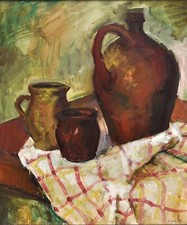 Antikes Gemälde mit braunen