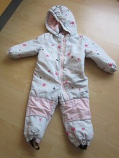 Skikostum, Skianzug, Mädchen, Größe 86,92. grau, rosa