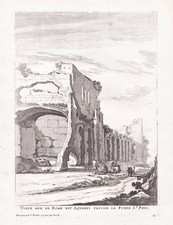 Roma Rome Rom wall ruins Ruinen Kupferstich incisione engraving Perelle 1700