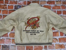 *REDSKINS VINTAGE LEDERJACKE*DRAGON TEDDY BY RDS*CREME BEIGE*GR: XL*RARITÄT