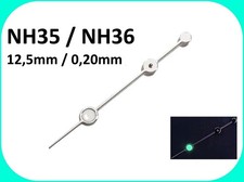 LOLIPOP Sekundenzeiger 0,20mm SILBER 12,5mm LUMINOVA für NH35 NH36 sweep second