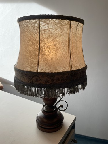 Tischlampe holz rustikal v - ,