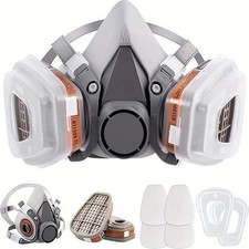 3M Atemschutz Halbmaske Gasmaske 6200 Staubmaske Lackiermaske Mit Wechselfiltern